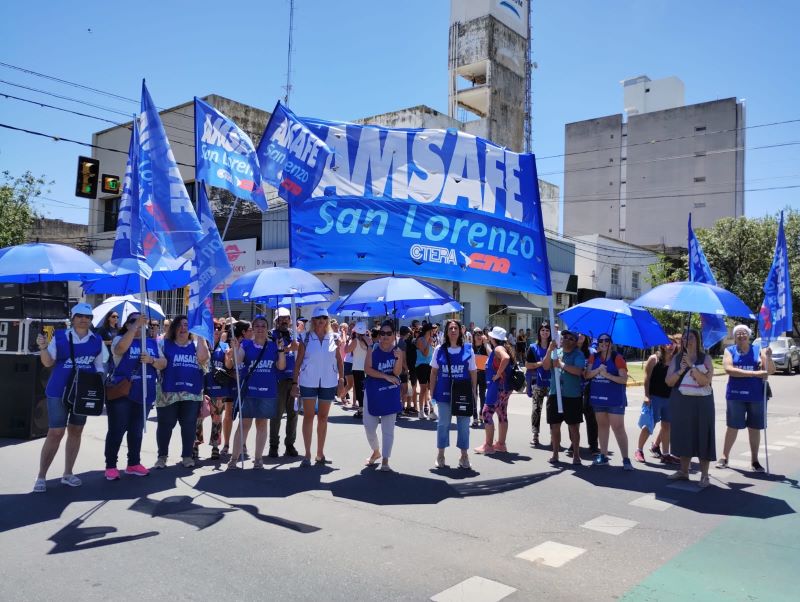 20240124 AMSAFE SAN LORENZO EN EL PARO GENERAL CONTRA DNU ANTIPATRIA