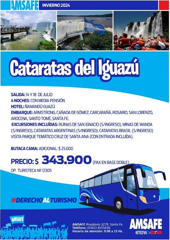 20240626 AMSAFE TURISMO VIAJE A CATARATAS DEL IGUAZU