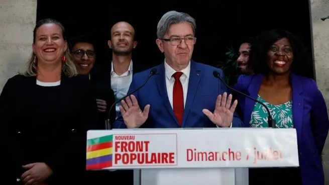 20240707 Elecciones Legislativas Gabó Jean-Luc Mélenchon líder de la izquierda Francia Insumisa