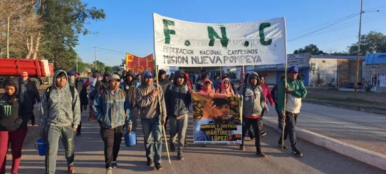 20240817 Comunidades indígenas argentinas marcharon contra el hambre en Chaco Castelli